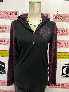 Harley Davidson Purple-Detailed Hoody Top (Size M)