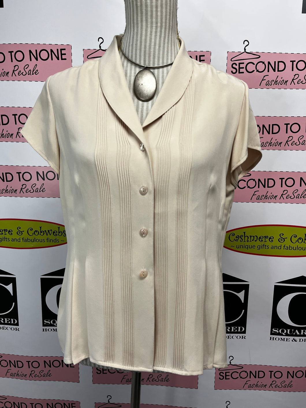 Jones New York 100% Silk Blouse (Size 12P)