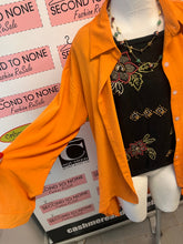 Load image into Gallery viewer, Dramatic Orange Hi-Low Button Front Blouse (Size L)
