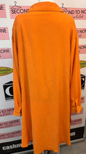 Load image into Gallery viewer, Dramatic Orange Hi-Low Button Front Blouse (Size L)
