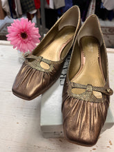 Load image into Gallery viewer, Franco Sarto Gold Leather Ballet Flats (Size 11)
