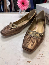 Load image into Gallery viewer, Franco Sarto Gold Leather Ballet Flats (Size 11)
