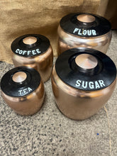 Load image into Gallery viewer, Vintage Rose Gold Kromex Canister Set
