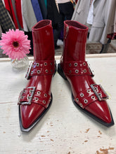 Load image into Gallery viewer, NEW Red Patent Buckle Detail Boots (Size 8.5)
