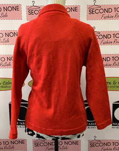 Vintage Red Wool Cardigan (L)