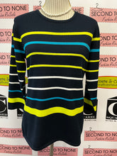 Load image into Gallery viewer, 100% Cotton Navy-Striped Sweater

