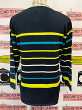 Load image into Gallery viewer, 100% Cotton Navy-Striped Sweater
