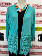 Charger l&#39;image dans la galerie, Lace-Trim Long Shrug (Only Teal Left!)
