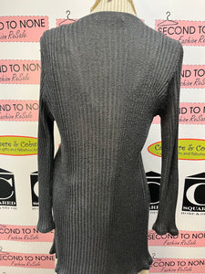 Grey Glitter Long Cardigan (Size L)