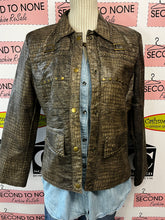 Load image into Gallery viewer, Faux Reptile Skin Edgy Jacket (Size M)
