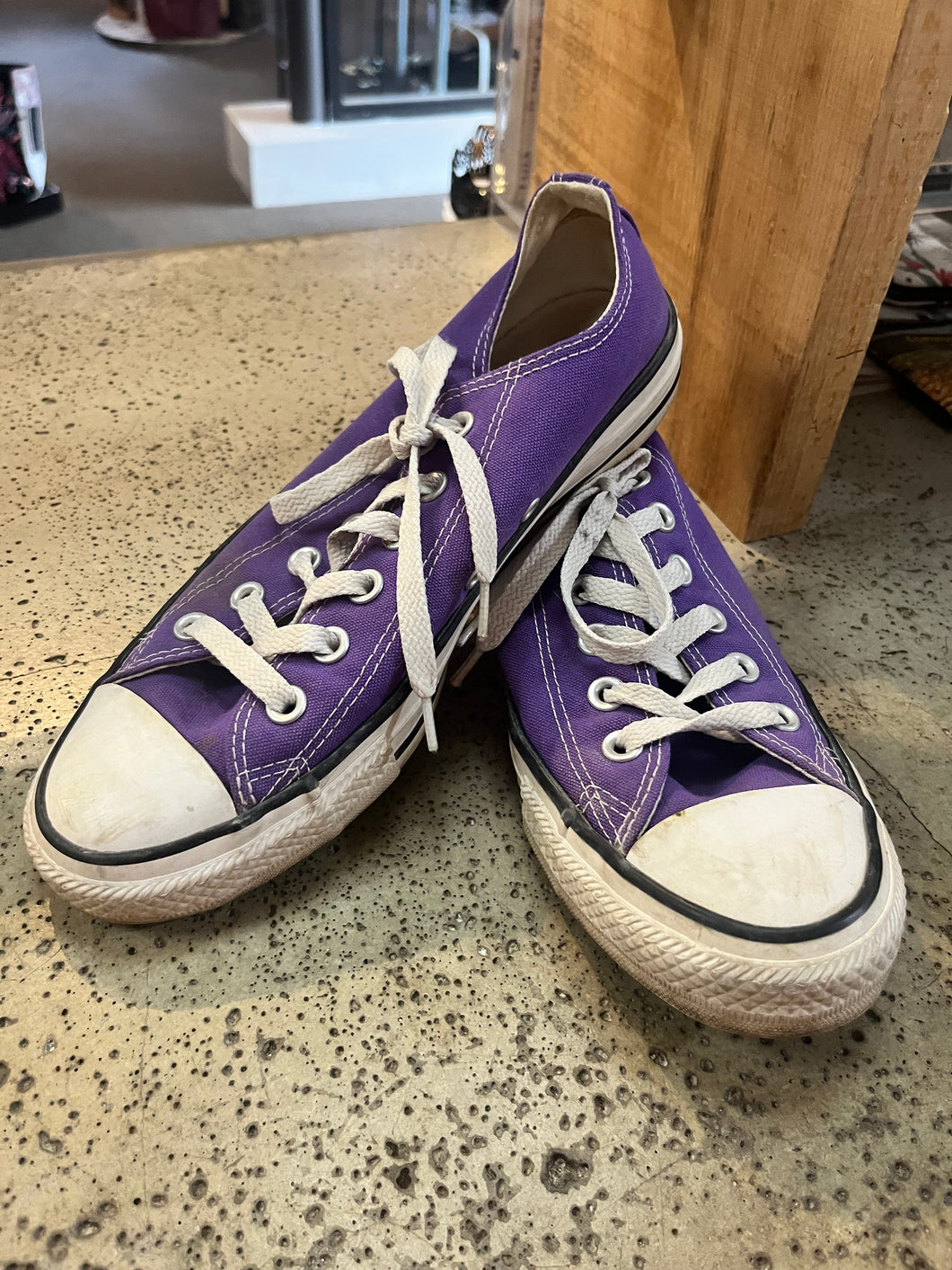 Purple Converse Sneakers (W=8/ Men's =6)