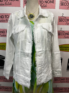 Linen-Blend Frayed Edge Jackets (Only Black Left!)