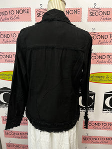 Linen-Blend Frayed Edge Jackets (Only Black Left!)