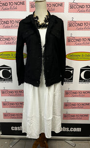 Linen-Blend Frayed Edge Jackets (Only Black Left!)