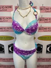 Cargar imagen en el visor de la galería, La Vie En Rose Blue &amp; Purple Ombre Bikini (Size XL Top/Size L Bottom)
