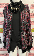 Load image into Gallery viewer, Ribbon Knit Bomber Jacket (Size L)
