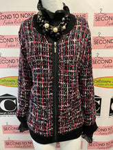 Load image into Gallery viewer, Ribbon Knit Bomber Jacket (Size L)
