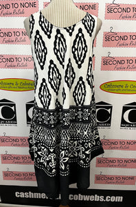 Black & White Shift-Type Dress (One Size)