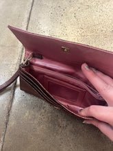 Load image into Gallery viewer, Liz Claiborne Purple Reptile Skin Clutch Wallet
