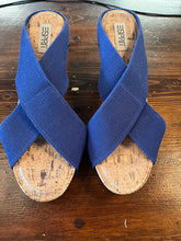 Load image into Gallery viewer, Blue Strappy Wedges (Size 9.5)
