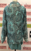 Load image into Gallery viewer, Sheer Teal Paisley Top (20)

