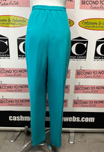 Load image into Gallery viewer, Vintage Shomi 100% Silk Teal Pant Suit Set (Size 10)
