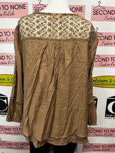 Load image into Gallery viewer, Cocoa Brown Boho Lace Top (Size M/L)
