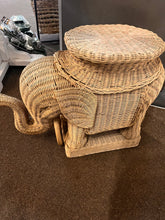 Load image into Gallery viewer, Vintage Wicker Elephant Tray Table
