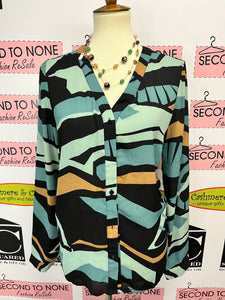 Abstract Printed Blouse (Size L)