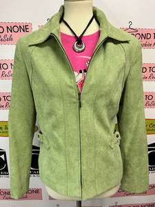 Ultra-Suede Apple Green Jacket (Size 10)