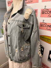 Charger l'image dans la galerie, Distressed Denim Jacket (Size 2XL)
