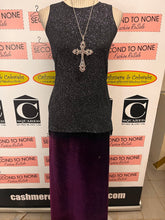Load image into Gallery viewer, Vintage Purple Stretch Velour Maxi-Skirt (Size M)
