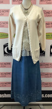 Load image into Gallery viewer, Ruffle Edge Knit Cardigan (L)

