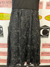 Load image into Gallery viewer, NWT Le Chateau Black Floral Sequin Midi Dress (Size S)
