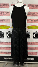 Load image into Gallery viewer, NWT Le Chateau Black Floral Sequin Midi Dress (Size S)
