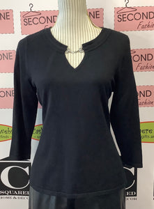 Chain Collar Knit Top (M)