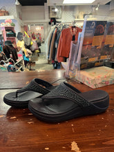 Load image into Gallery viewer, Crocs Wedge Flip Flops (Size 9)
