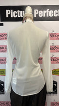 Cargar imagen en el visor de la galería, Valentina White Sheer &amp; Rose Gold Sequin Top (Size M/L)
