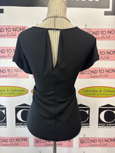 Load image into Gallery viewer, Vintage Sears Black V-Neck Blouse (Size 8/10)
