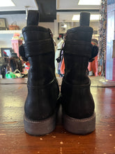 Load image into Gallery viewer, Black Shimmery Combat Boots (Size 40)
