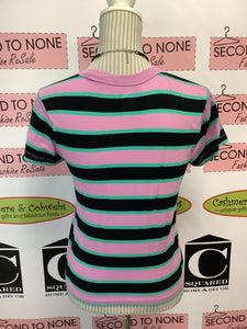 Vans Striped Cropped Retro Style T-Shirt (Size S)