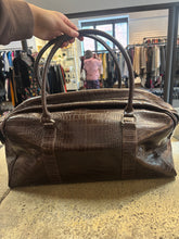 Load image into Gallery viewer, Vintage Bath &amp; Body Works Faux Alligator Duffle Bag
