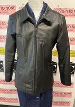 Load image into Gallery viewer, Fairweather Black Zip Up Leather Jacket (Size M)
