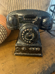 Glass Antique Telephone Decor