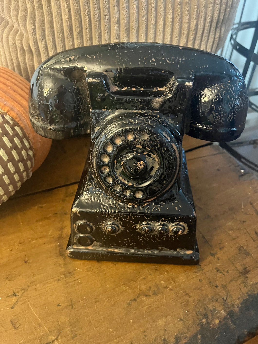 Glass Antique Telephone Decor