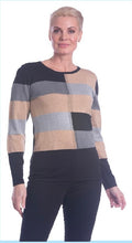 Cargar imagen en el visor de la galería, Black, Grey, Beige Color-Black Sweater
