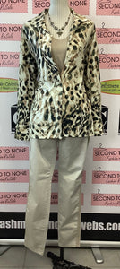 Cheetah Print Blazer Blouse (M)