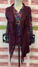 Load image into Gallery viewer, Olsen Wine Open Cardi (S/M)
