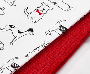 Whimsical Dog Tea Towel Set (Set of Two)