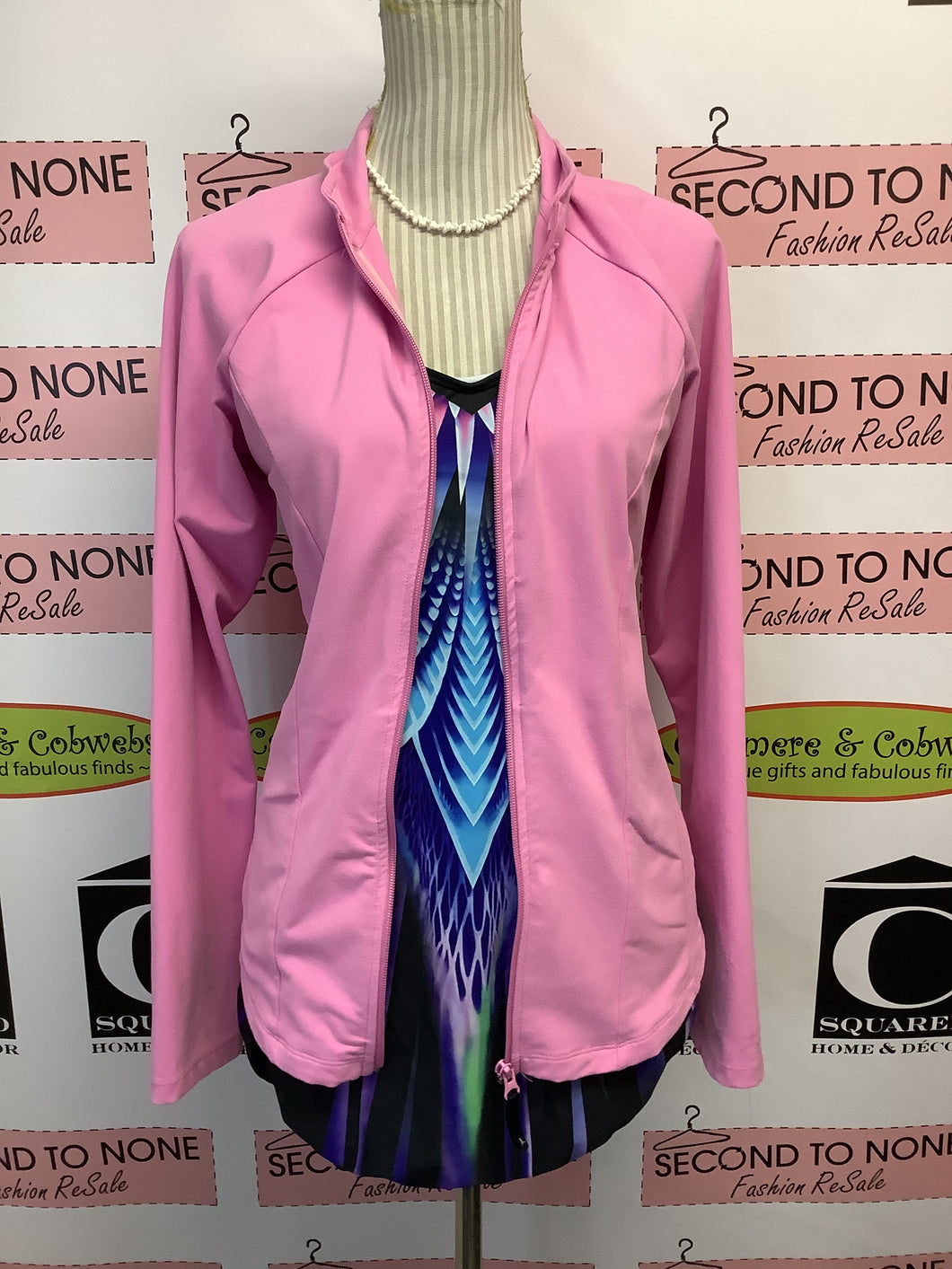 Danskin Barbie Pink Zip Up Sweater (Size L)